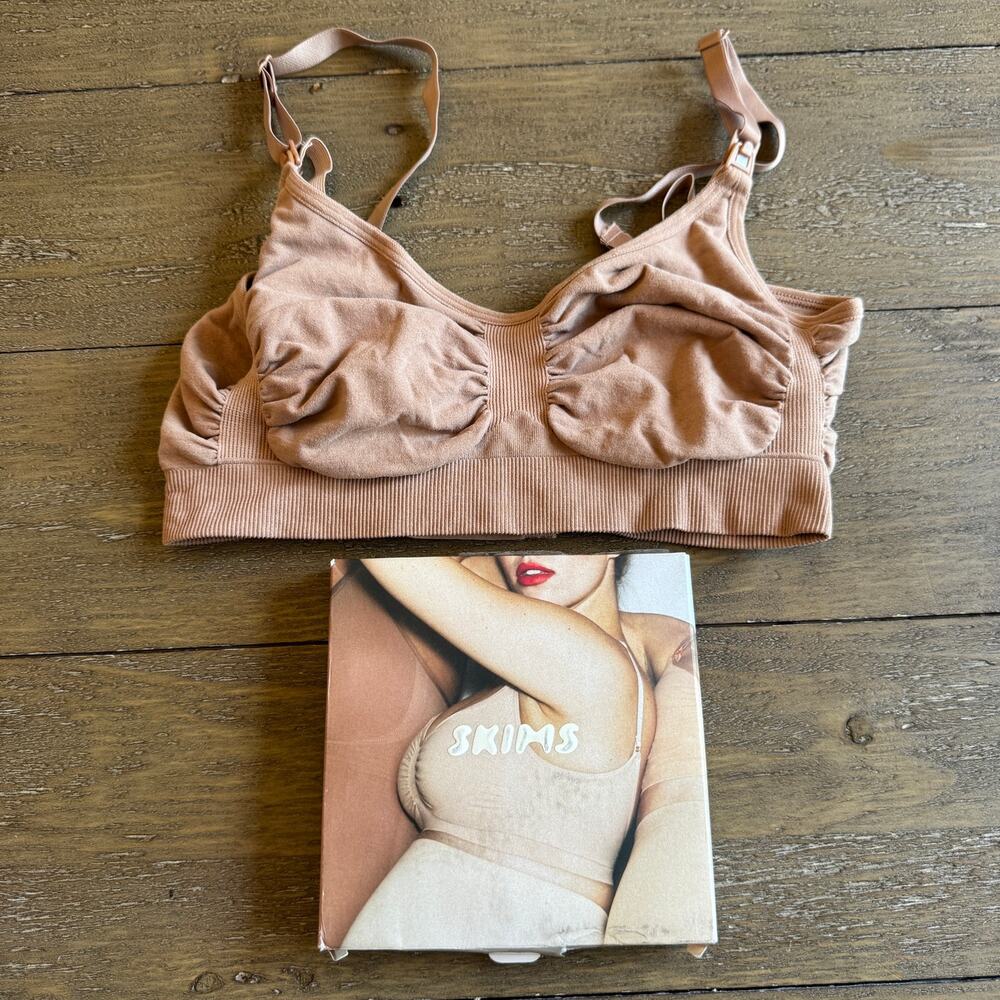 SKIMS Seamless Sculpt Maternity Bralette Small / Medium Sienna Nursing Lounge